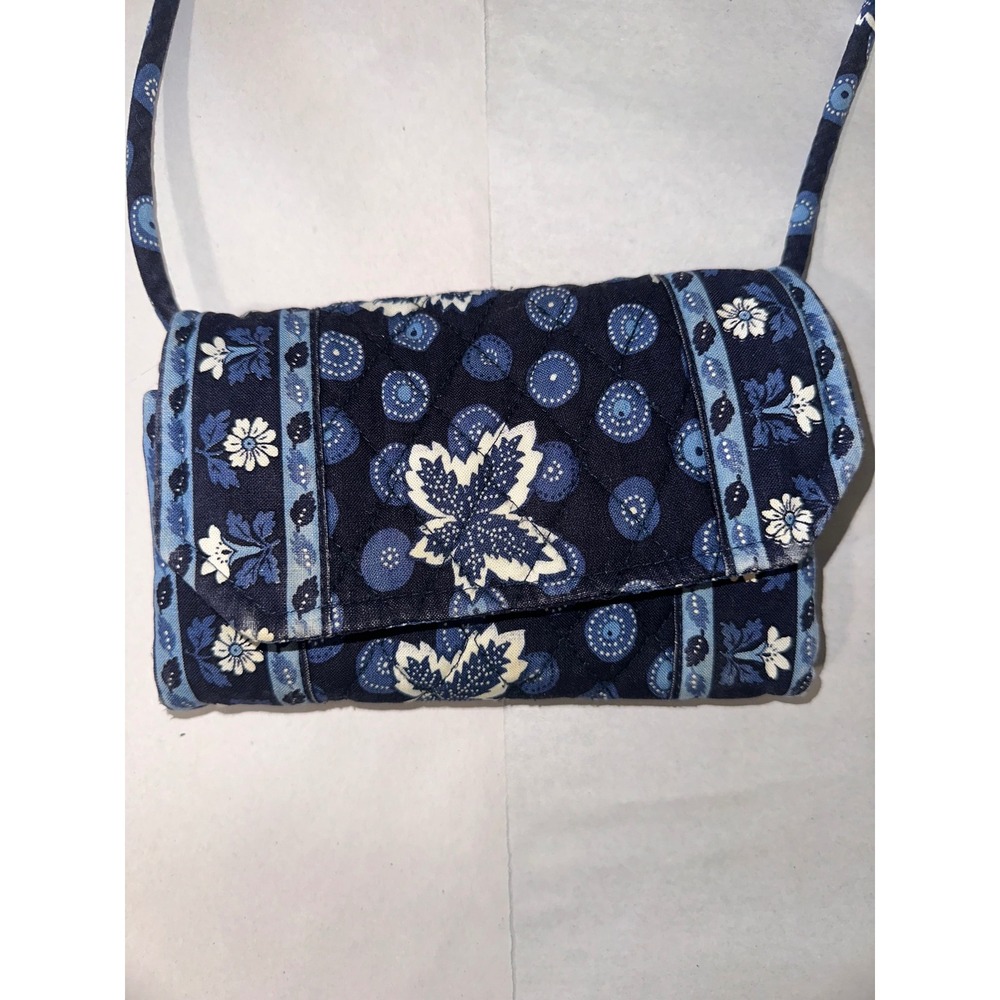 Vera Bradley Vintage Blue Coin Quilted Crossbody Bag Purse Retired 2003 Pattern